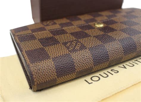 louis vuitton damier ebene sarah wallet|louis vuitton damier long wallet.